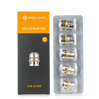 GeekVape M Series Coils packaging with 5 dual coils for superior cloud and flavor production.