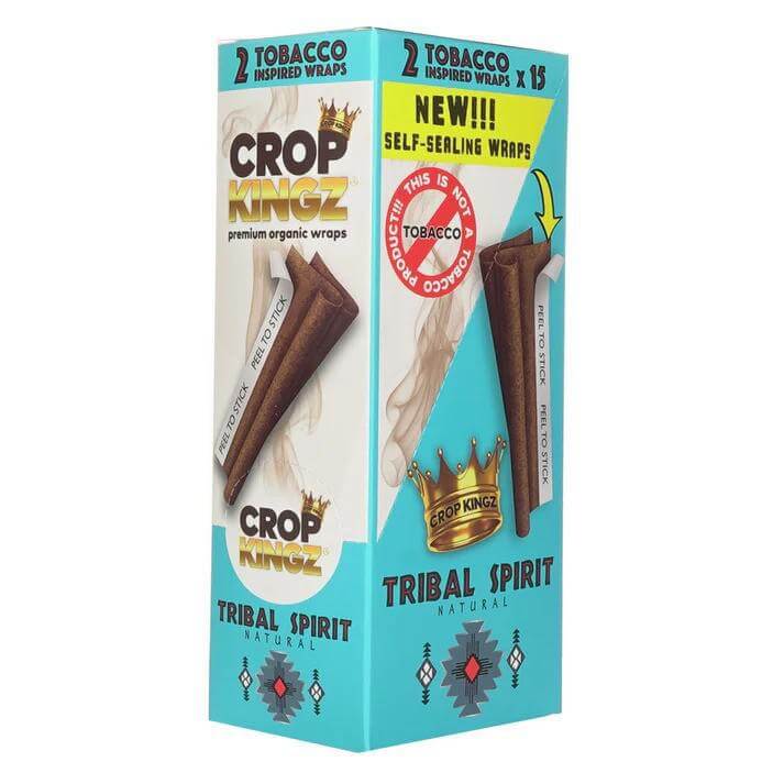 Crop Kingz Tribal Spirit Tobacco Inspired Hemp Wraps - 2 Premium Organic Wraps with Self-Sealing Gum Strip.