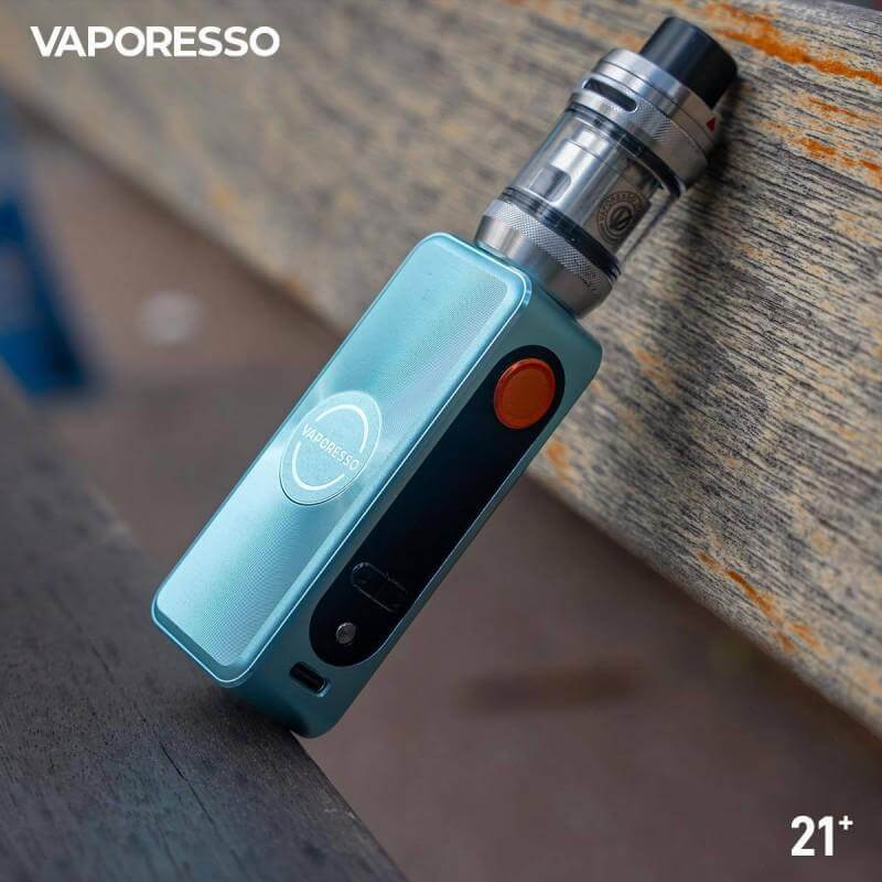 Vaporesso GEN SE Kit in stylish blue color, showcasing top airflow and filling features for DTL vaping.