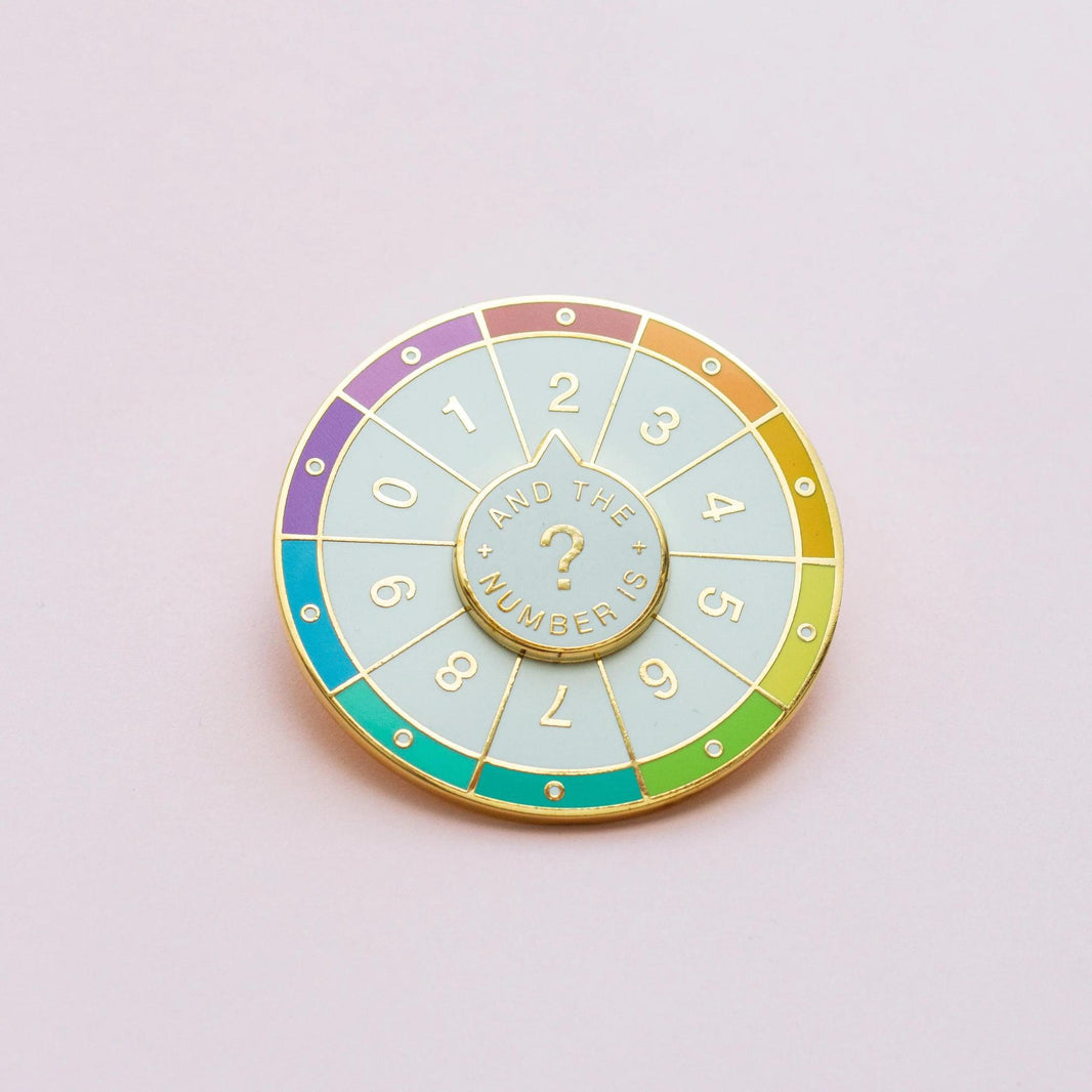 Occasionalish Enamel Pin - Spinning Numbers