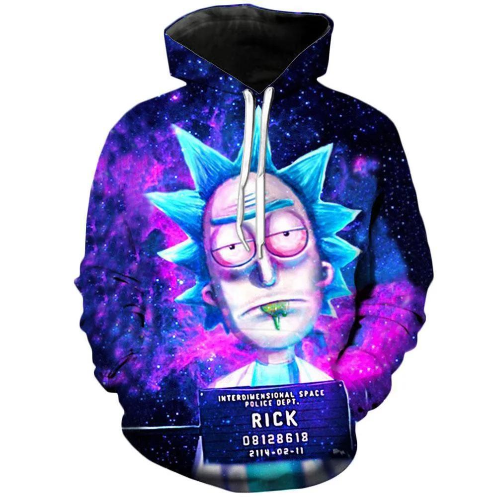 Rick & Morty Galaxy Hoodie-Mens Small