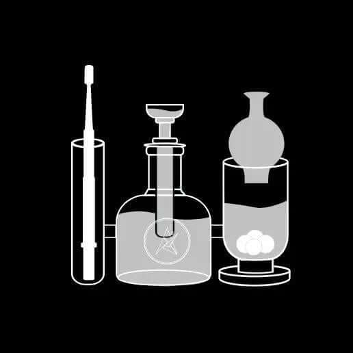 Apex Ancillary Iso Station Lite featuring cleaning tools for dabbing, elegantly designed for an efficient cleaning experience.