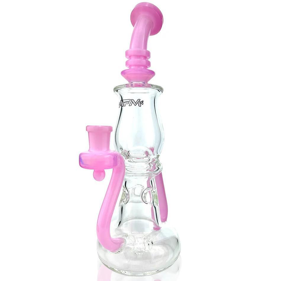 AFM Glass 9.5" Nebula Glass Recycler Dab Rig TX076 14mm 90°