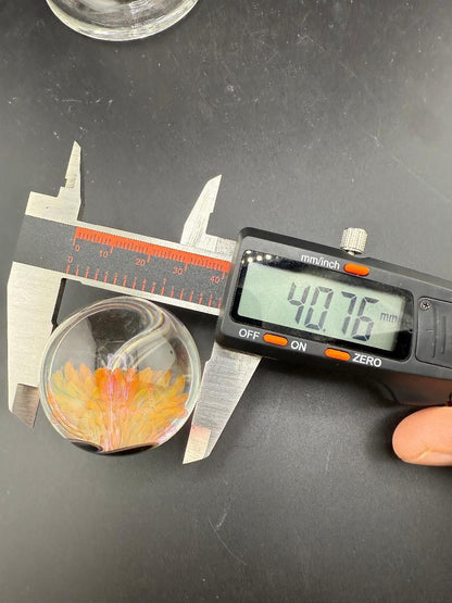 Mcdoogle Glass Marble - 40mm Gold Fume Implosion