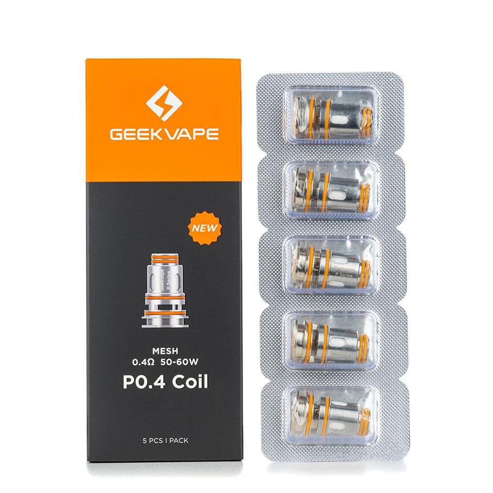 GeekVape P Series Coils pack with 5 mesh coils, designed for 50-60W for enhanced DL vaping performance.