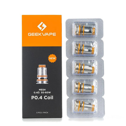 GeekVape P Series Coils pack with 5 mesh coils, designed for 50-60W for enhanced DL vaping performance.