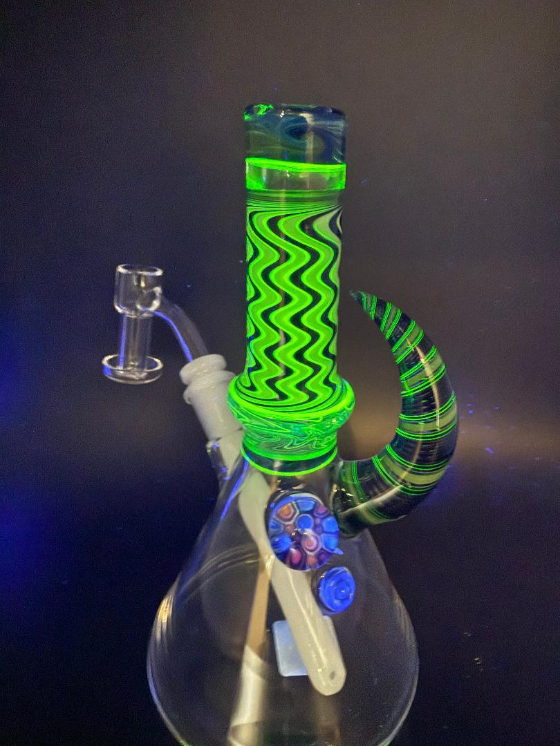 Brando Glass UV Line Worked Mini Tube 10mm 45°