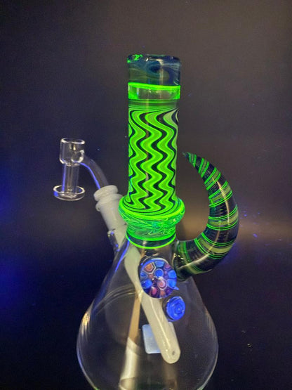 Brando Glass UV Line Worked Mini Tube 10mm 45°