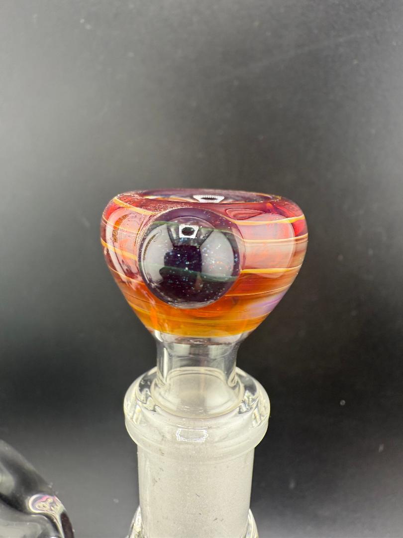Highgrade Glass Single Color Red / Orange 14mm Bowl piece