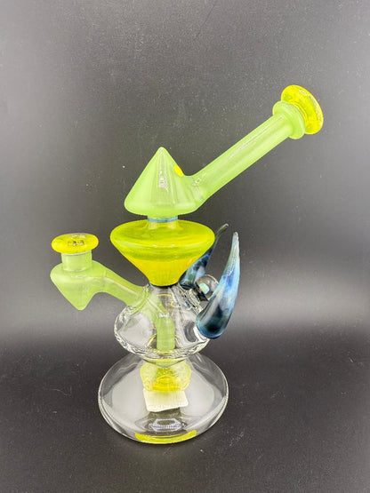 Mank Glass Multi Colored Horn Banger Hanger 10mm 90°