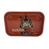 Blackcraft medium rolling tray featuring unique artwork, durable design, and spacious surface for rolling herbs, 11.3 x 7.4 inches.