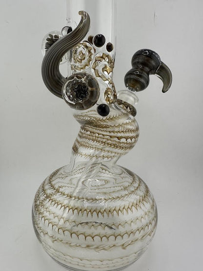 JP Killman Glass Flower  Beaker - Electrum Pistol Grip
