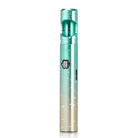 DazzLeaf HANDii 510 battery in a gradient teal design with adjustable voltage and magnetic top cap for portability.