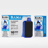 RAMA Blueberry Lemon Disposable Vape packaging with 16,000 puffs and customization features.