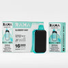 RAMA 16,000 Disposable Vape Blueberry Mint with customizable features and warning labels about nicotine.