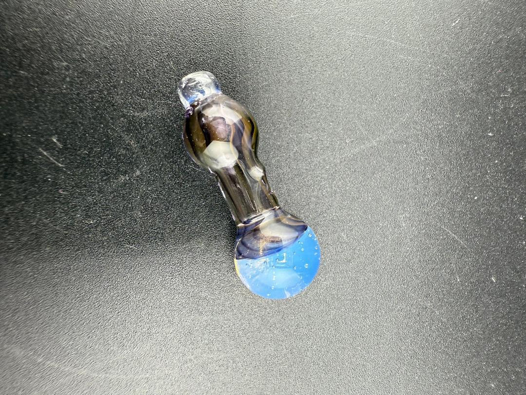 Paulson Pieces Puffco Proxy Ball Cap Replacement - Handcrafted glass accessory with blue finish.