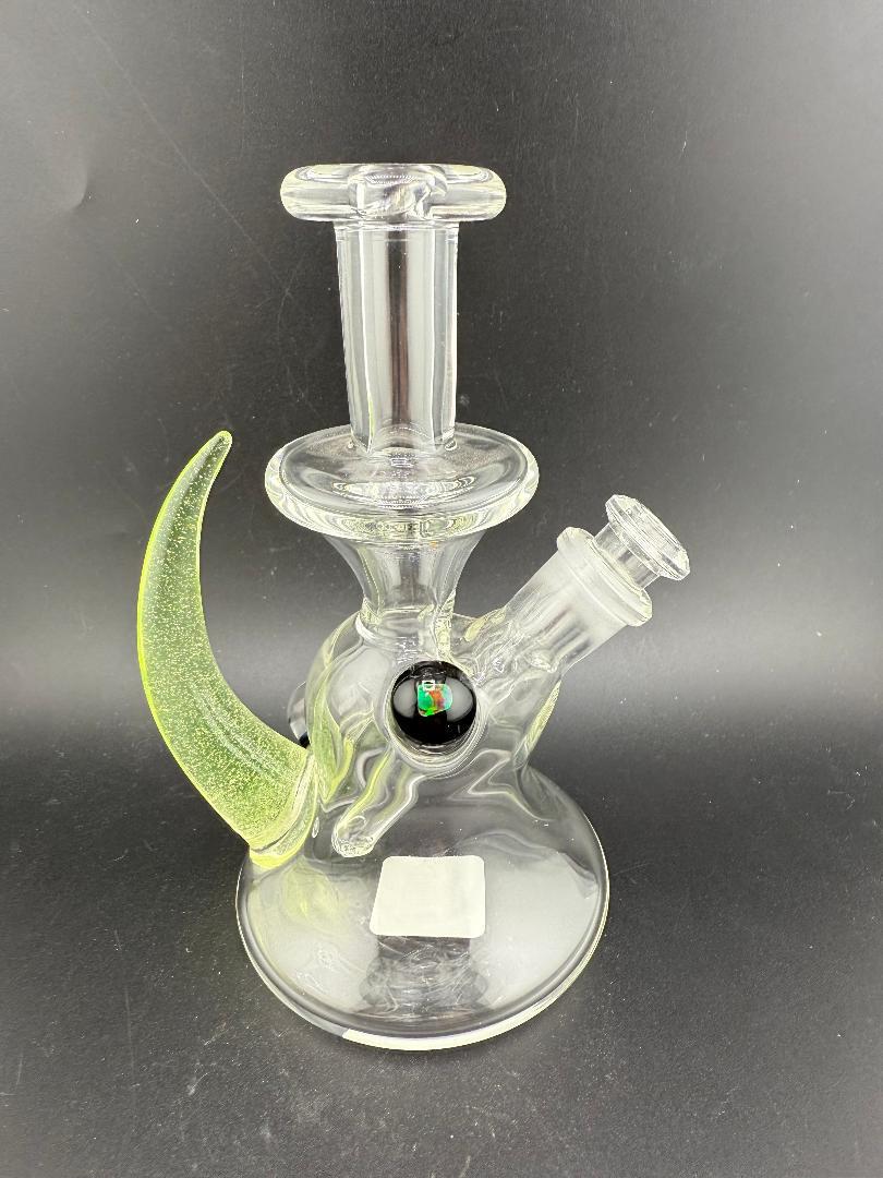 Pugsley Glass Clear Jammer Rig w/ Uv Ion Horn & Opal 10mm 45°