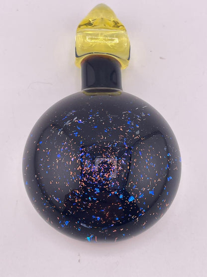 Tim Doane Glass Pendant -  Dichro Pendy w/ Yellow Point Bail