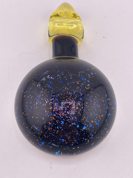 Tim Doane Glass Pendant -  Dichro Pendy w/ Yellow Point Bail