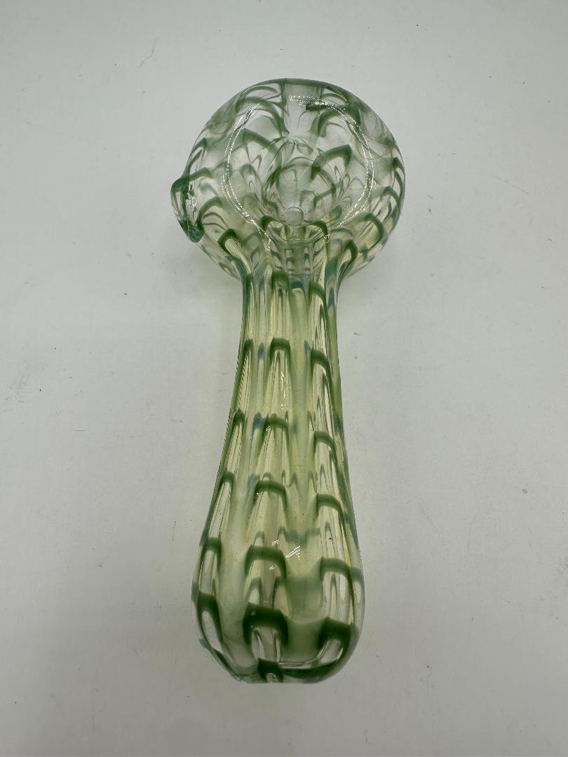 Crondo Glass Hand Pipe - Fumed Wrap & Rake