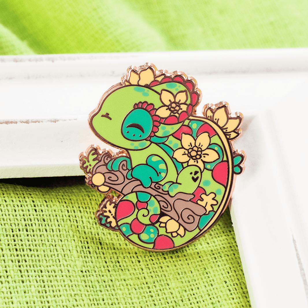 Evy Benita Pin - Jewelled Chameleon