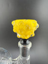 Hob Knob 14mm bowl with a vibrant yellow design and bubbled texture, perfect for enhancing your smoking experience.