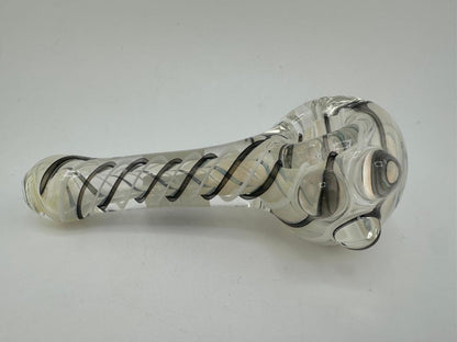 Crondo Glass Dry Pipe - Glow In The Dark Spiral Lined