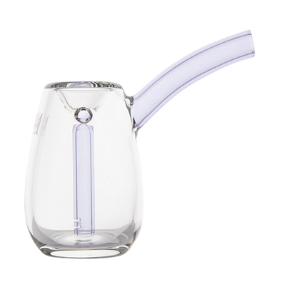 MJ Arsenal Flower Bubbler - Bulb, portable glass mini bubbler with a sleek design for versatile water filtration.