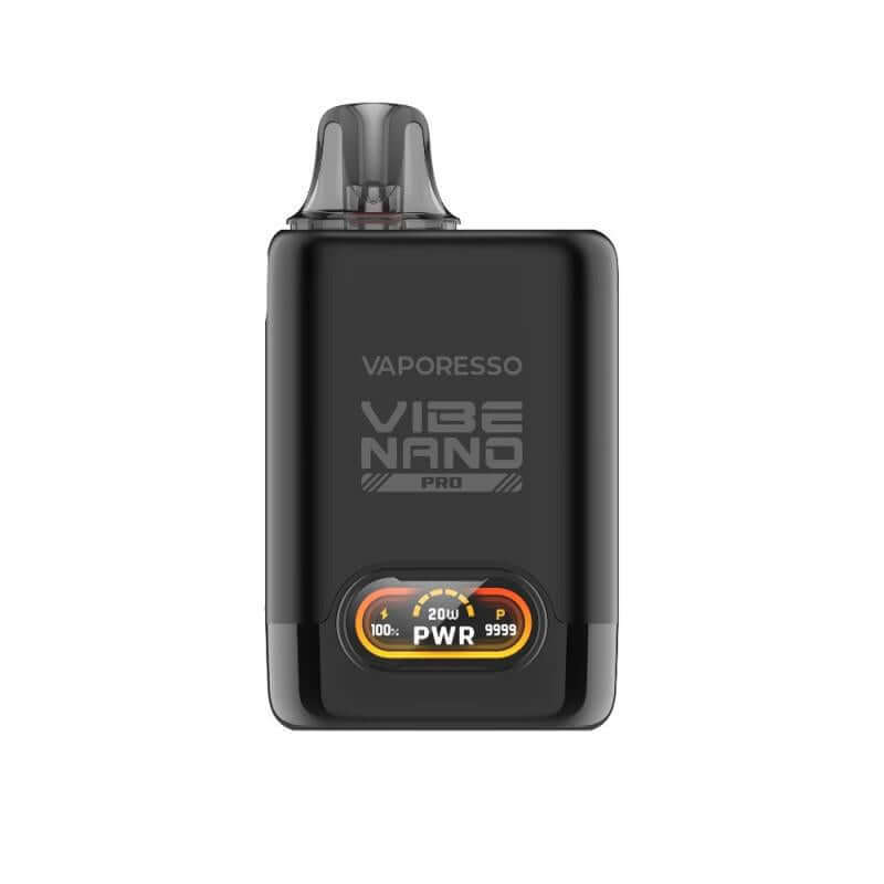 Vaporesso Vibe Nano Pro Pod Kit in sleek black color, featuring Dual Mesh technology and Axon Chip.