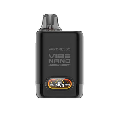 Vaporesso Vibe Nano Pro Pod Kit in sleek black color, featuring Dual Mesh technology and Axon Chip.