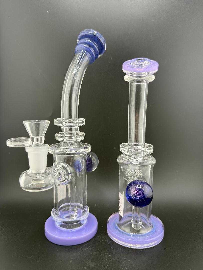 Crondo Glass Banger Hanger w/ Colored  Lip Wrap 14mm 90°