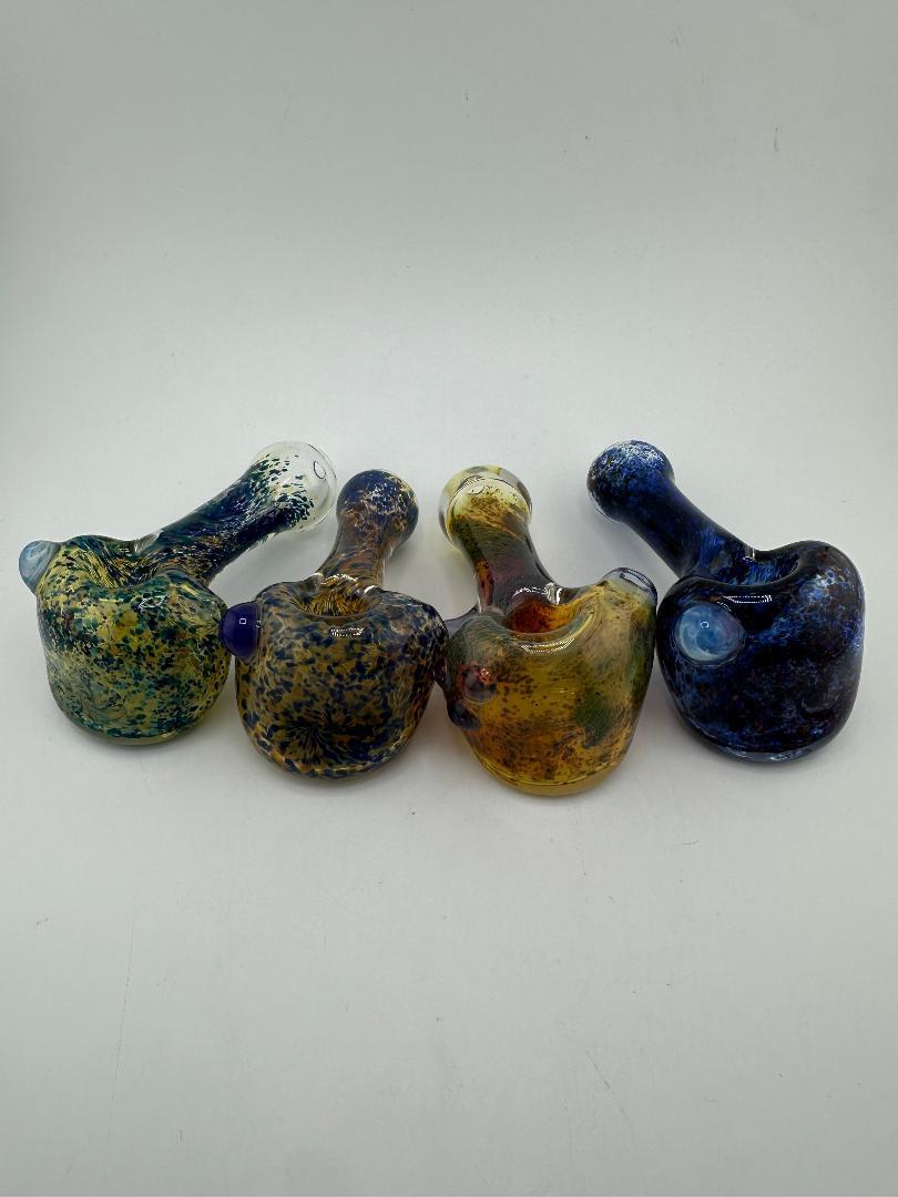 HighGrade Glass Dry Pipe - Multi Color Frit Slump Hammers