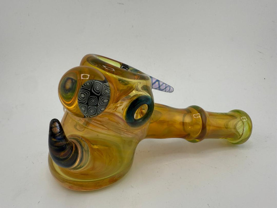 Lylo Glass Fumed Hammer Double Marble Pipe