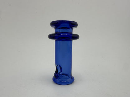 MJHoG Puffco Proxy Core Mouth Piece - Cobalt handcrafted borosilicate glass accessory in cobalt blue.
