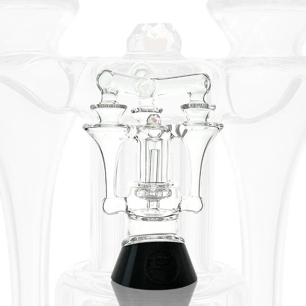 Iridescent Glass Puffco Peak Attachment Glass Replacement - TriBr shows detailed glass structure and design.