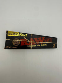 RAW Rolling Papers Classic Black Retro King Size Cones 6pc