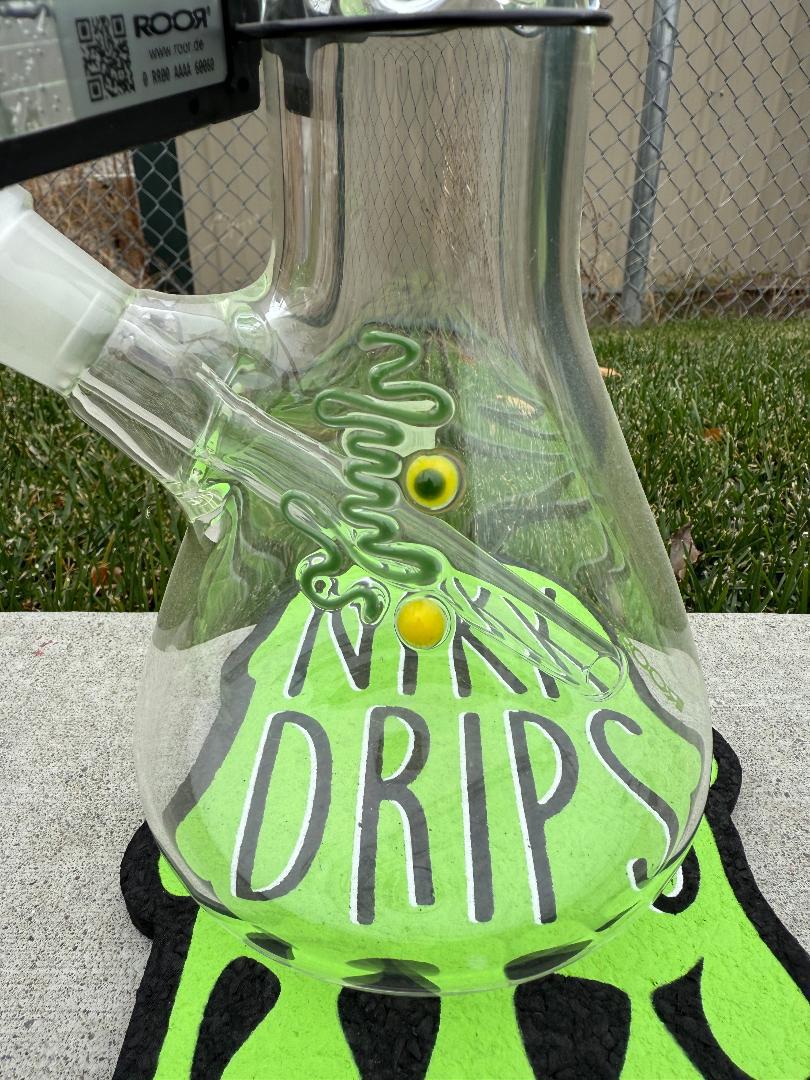 ROOR Glass 18" Beaker 50 x 7mm Thick 14mm 45° - Green