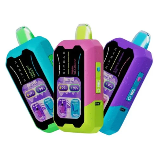 RIFBAR MIXPRO Disposable Vapes in vibrant colors, showcasing sleek design and advanced features for long-lasting flavor.