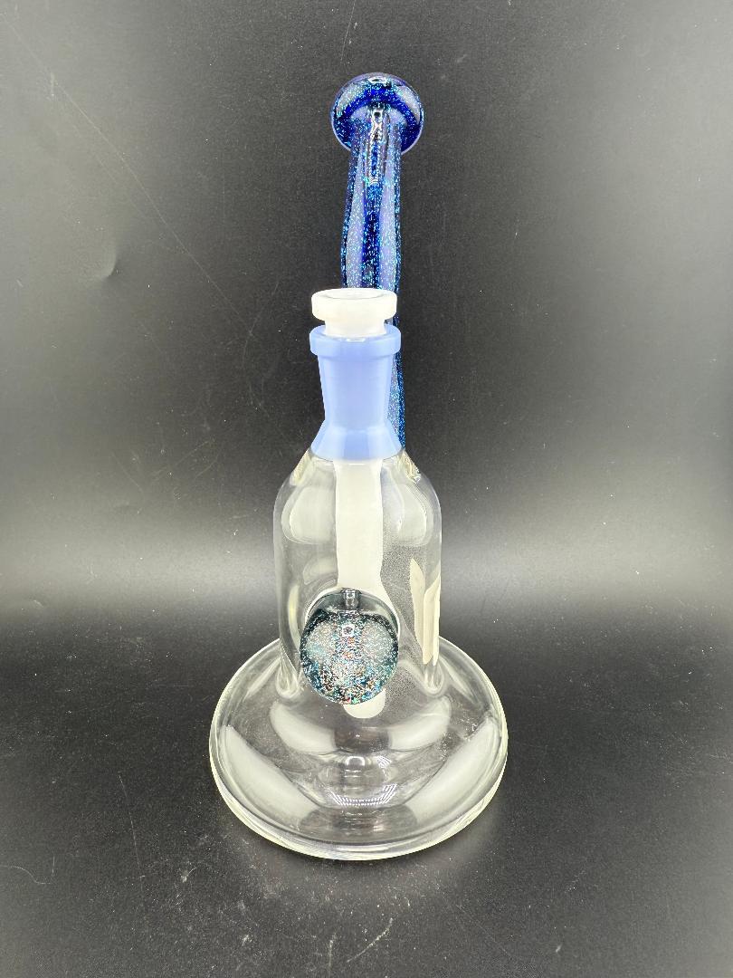 Filla John Glass Clear Rig w/ Blue Dichro Neck 10mm 90°