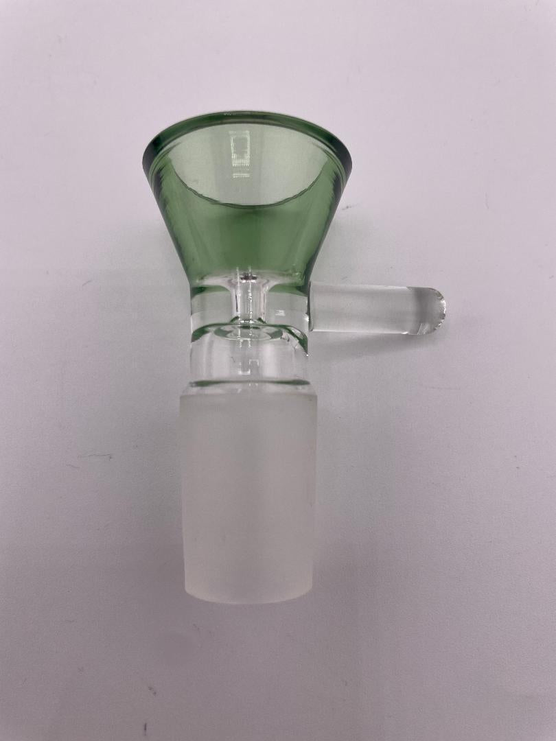 Import Glass 18mm Bowl / Slide - Colored Funnel w/ Handle