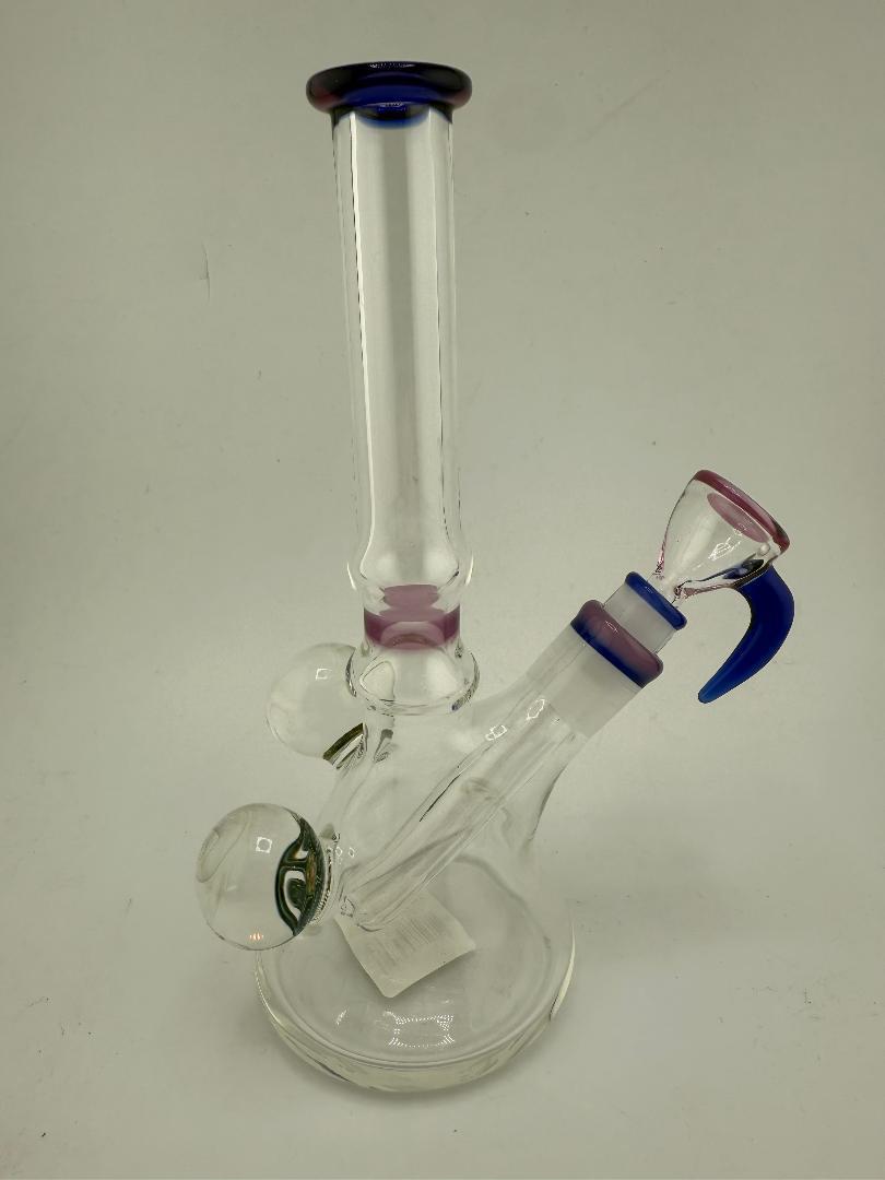 Lylo Glass Color Accent Mini Beaker 10mm, handmade in Spokane, compact and colorful design for concentrates or herbs.