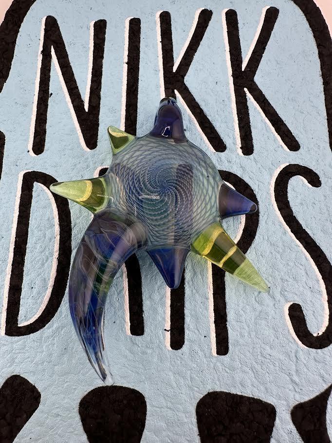 Dosh Glass Pendant - Fumed Fillacello w/ UV  Spikes