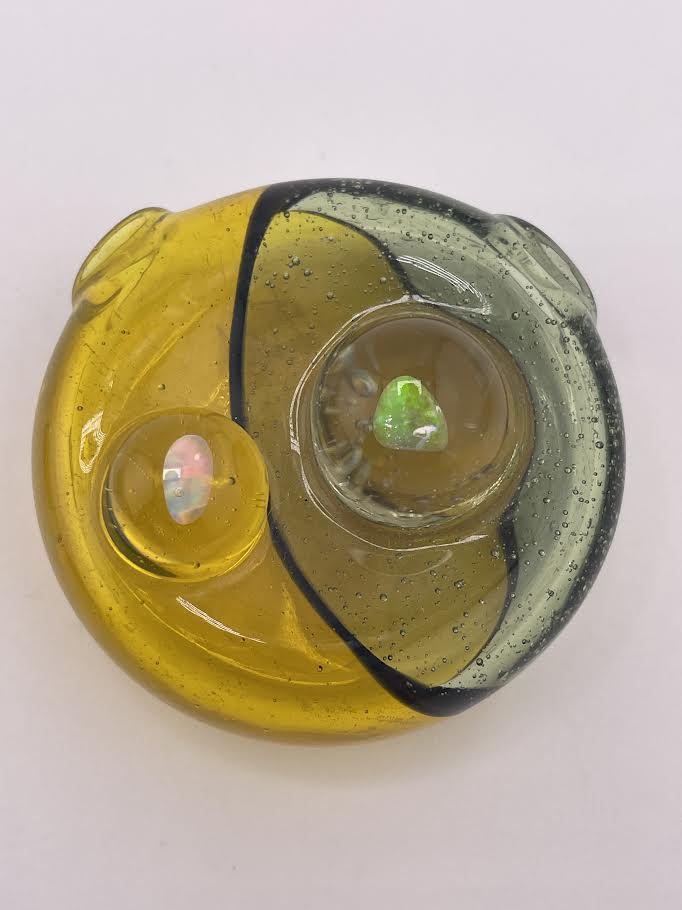 A Train Glass Pendant - Hollow Disk