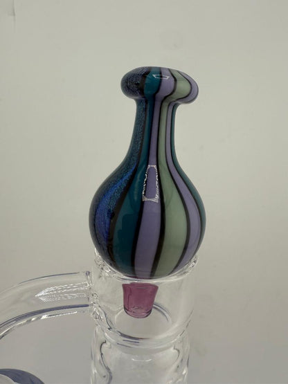 Highgrade Glass Wig Wag Dichro Line Work Bubble Cap