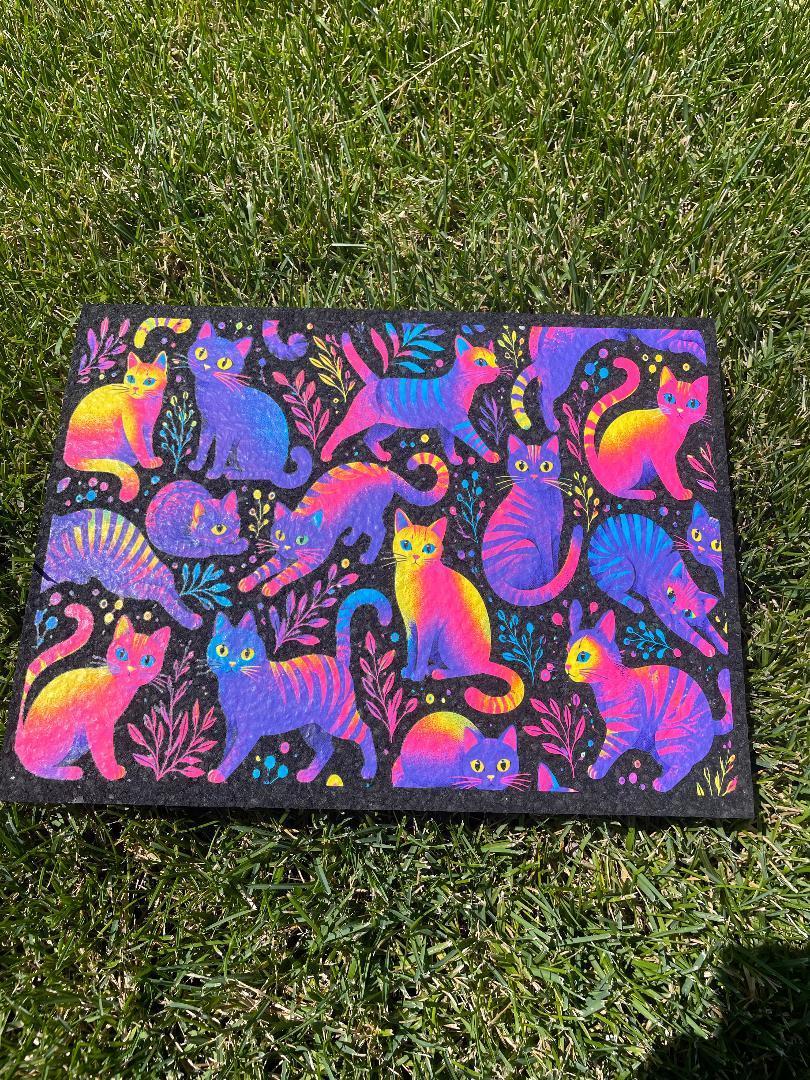 MoodMats Protective Mat – Step & Repeat Cat