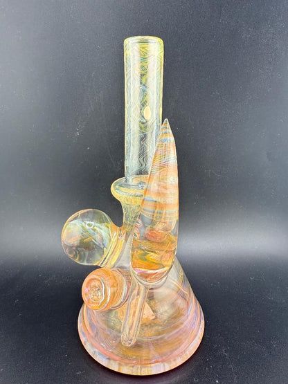 Brando Glass Heavy Fumed Beaker Lighter Fume Lines 10mm 45°