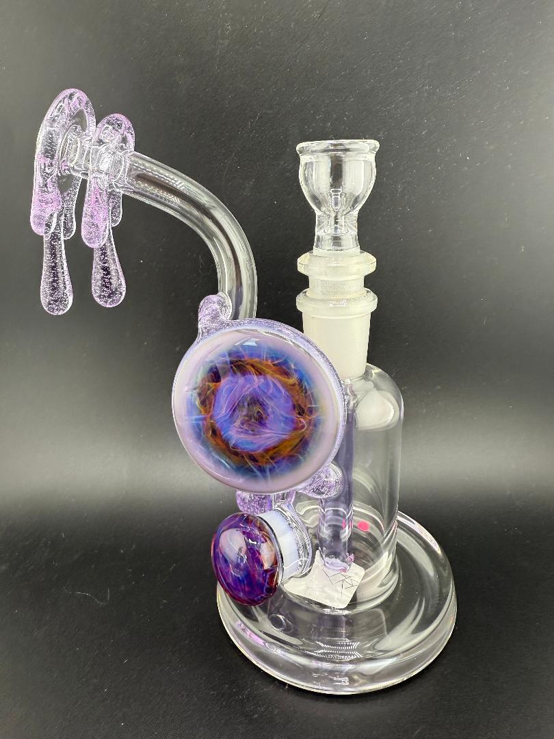 Beer Glass Purple Drip 10mm 90°
