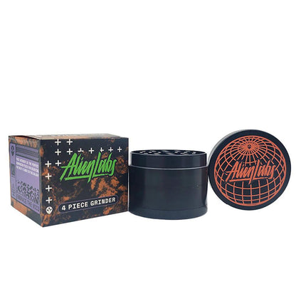 Alien Labs 4 Piece Grinder - Orange Globe