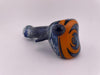 Highgrade Glass Dry Pipe -Multi Colored Frit w/ Reversal Wig Wag Cap