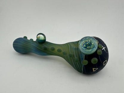 Danny W Glass Dry Pipe - Sand Blasted & Fully Worked